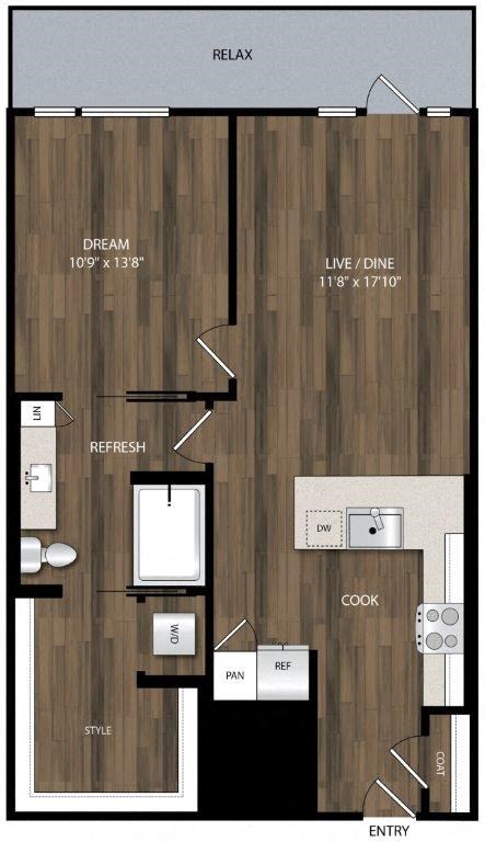 Portland Astoria Apartments in Portland, Oregon A15 Floor Plan